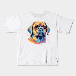 Pug Dog Pet World Animal Lover Furry Friend Abstract Kids T-Shirt